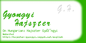 gyongyi hajszter business card